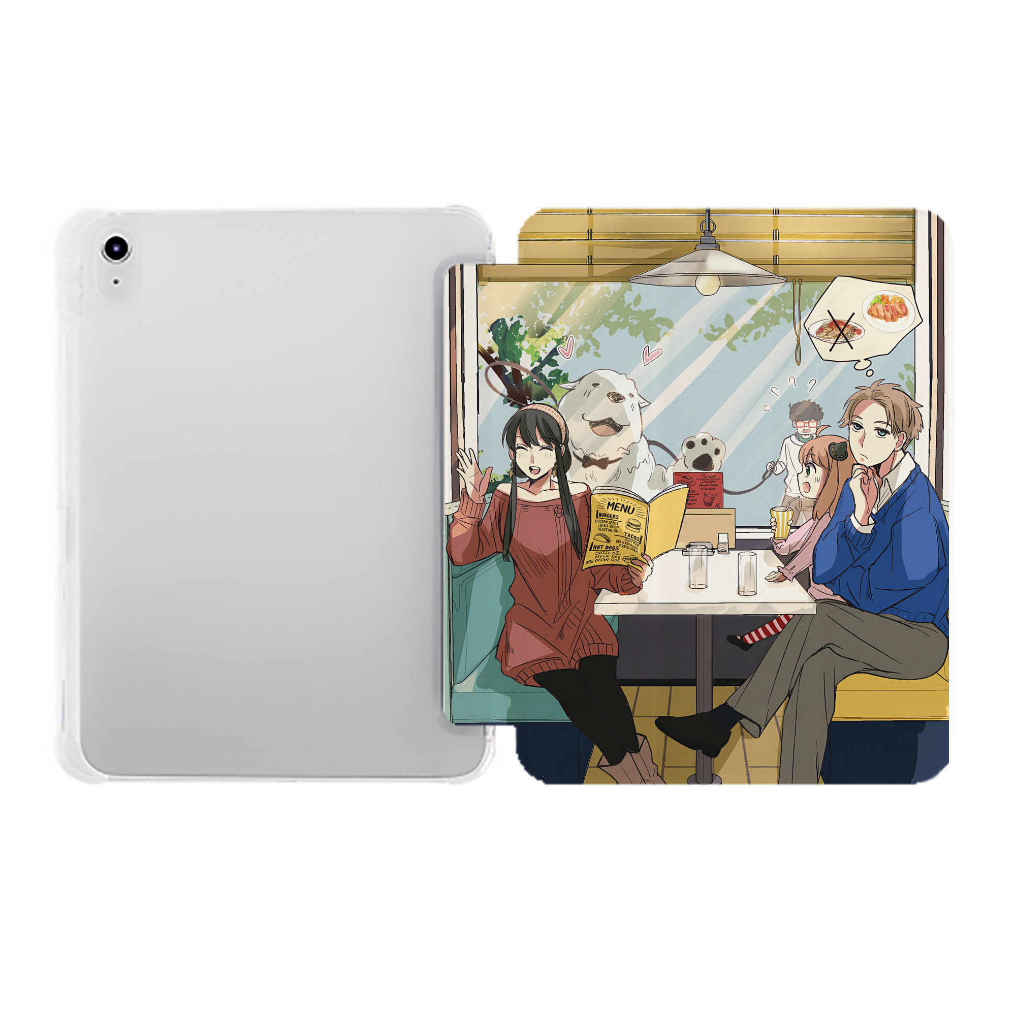 （画像用） SPY×FAMILY间谍家家酒 IPad ケース ペン収納付き 三つ折りスタンド PUレザー×シリコン 対応機種9.5/10.5/10.9インチ
